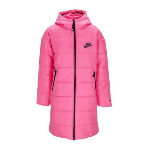 Lange Donsjas Met Capuchon Parka Dames Nike , Pink , Dames