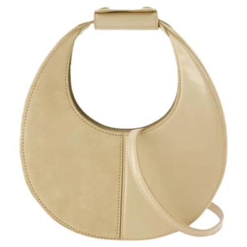 Leather handbags Staud , Beige , Dames