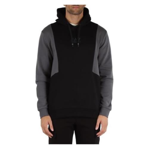 Katoenen hoodie met stijlvolle details Emporio Armani EA7 , Black , He...