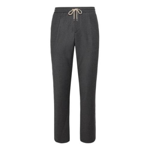 Wol Stretch Coulisse Broek Boggi Milano , Gray , Heren