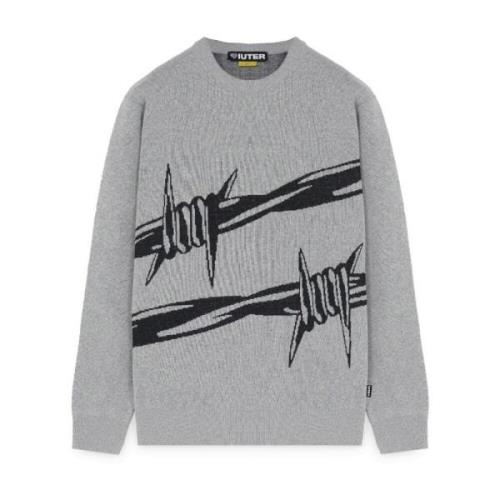 Heren Barbwire Katoenen Shirt Iuter , Gray , Heren