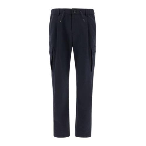 Zwarte Cargo Tech Broek Verhoog Stijl Herno , Black , Heren