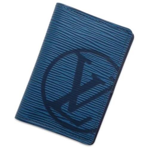 Pre-owned Leather wallets Louis Vuitton Vintage , Blue , Dames