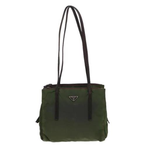 Pre-owned Fabric shoulder-bags Prada Vintage , Green , Dames