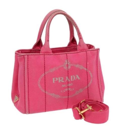 Pre-owned Canvas handbags Prada Vintage , Pink , Dames