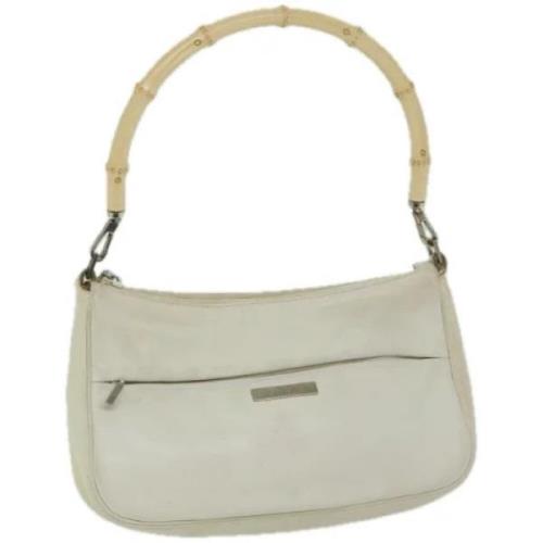 Pre-owned Leather handbags Gucci Vintage , White , Dames