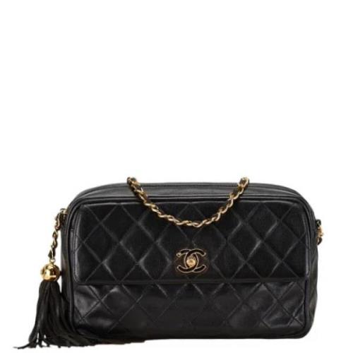 Pre-owned Leather chanel-bags Chanel Vintage , Black , Dames