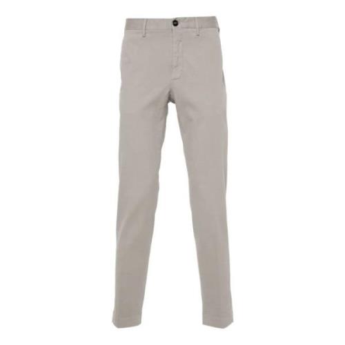 Grijze Katoenmix Chinos Broek Incotex , Gray , Heren