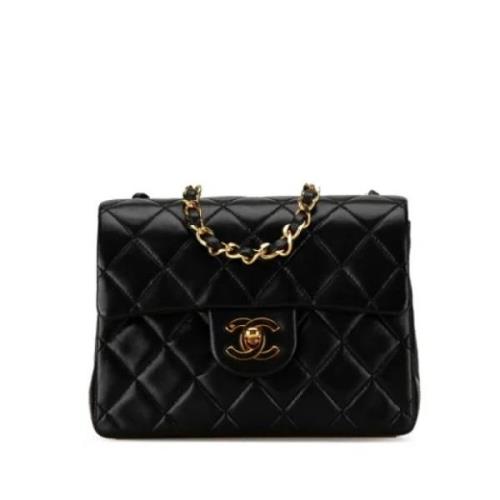 Pre-owned Leather shoulder-bags Chanel Vintage , Black , Dames