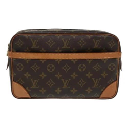 Pre-owned Canvas clutches Louis Vuitton Vintage , Brown , Dames