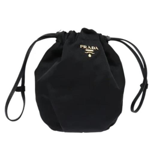 Pre-owned Nylon pouches Prada Vintage , Black , Dames