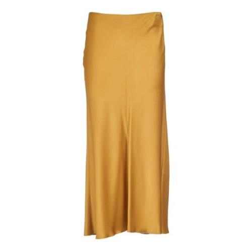 Elegante Lange Slip Rok Forte Forte , Yellow , Dames