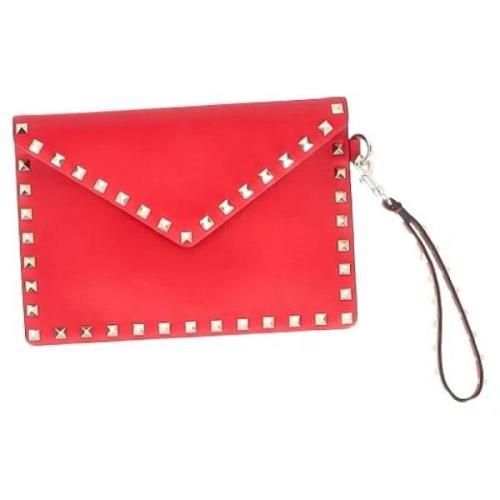 Pre-owned Leather clutches Valentino Vintage , Red , Dames