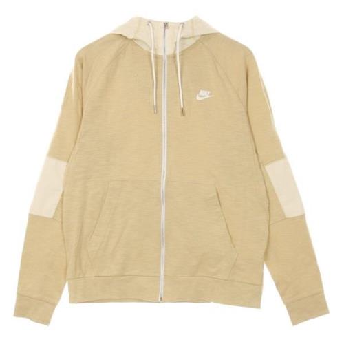 Moderne Lichtgewicht Rits Hoodie Sweatshirt Nike , Beige , Heren