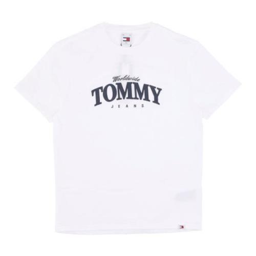 Klassieke Witte Varsity Tee Tommy Hilfiger , White , Heren