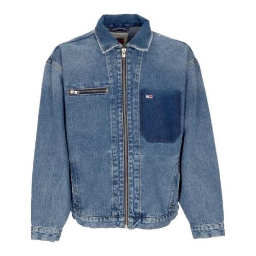 Oversized Postbode Denim Jack Heren Jeans Tommy Hilfiger , Blue , Here...