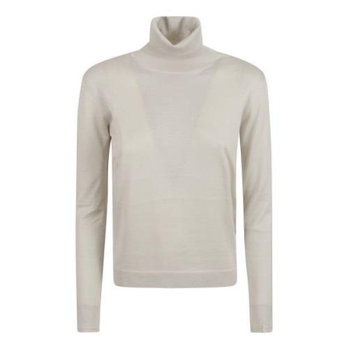 Luxe Cashmere Silk Turtleneck Sweater Tom Ford , Gray , Dames