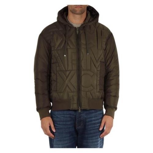 Gewatteerde winterjas met capuchon Armani Exchange , Green , Heren