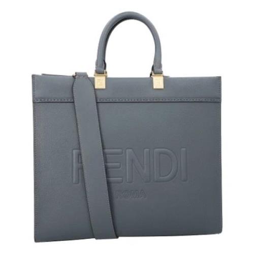 Leather totes Fendi , Blue , Dames