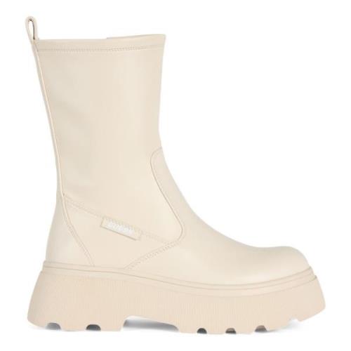 Enkellaarsjes van eco-leer met track zool Guess , Beige , Dames