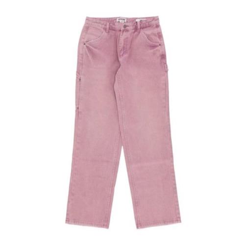 Roze Timmerman Broek Overdye Stijl Guess , Pink , Dames