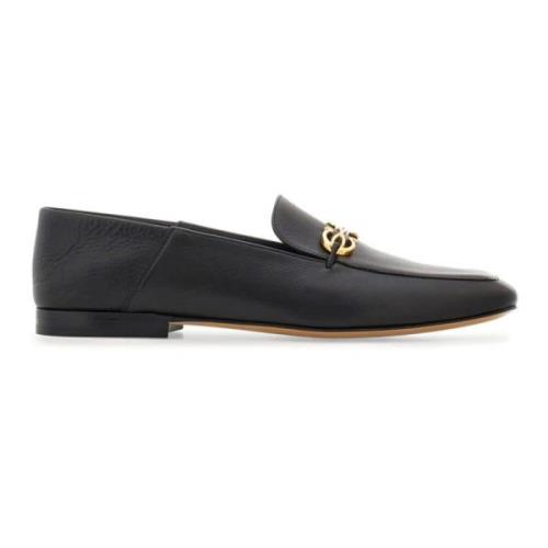 Zwarte platte loafers met Gancini gesp Salvatore Ferragamo , Black , D...