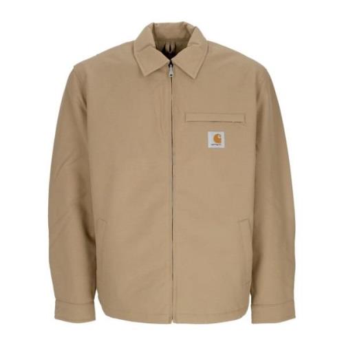 Omkeerbare Waterdichte Leren Jas Zwart Carhartt Wip , Brown , Heren