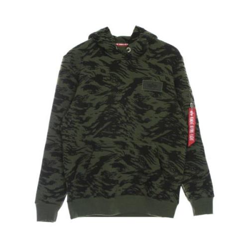 Groene Camo Brushstroke Hoodie Stijlvol Alpha Industries , Green , Her...