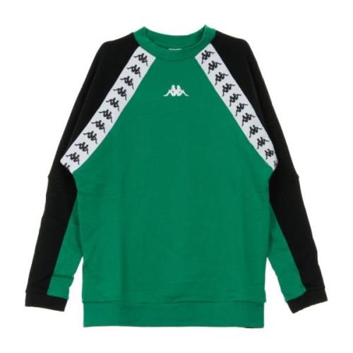 Stijlvolle Heren Crewneck Sweatshirt in Groen/Zwart/Wit Kappa , Green ...