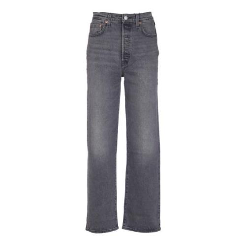 Grijze Straight Jeans voor Vrouwen Levi's , Gray , Dames