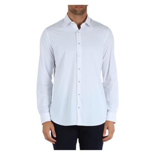 Slim Fit Stretch Stof Shirt Michael Kors , White , Heren