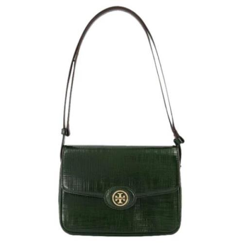 Leather shoulder-bags Tory Burch , Green , Dames