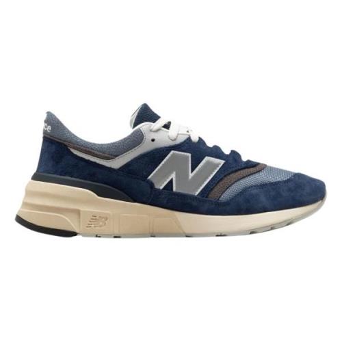 Donkerblauwe Witte Klassieke Sneakers New Balance , Blue , Heren