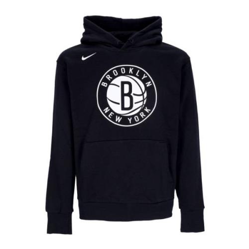 Brooklyn Nets Fleece Hoodie Zwart Nike , Black , Heren