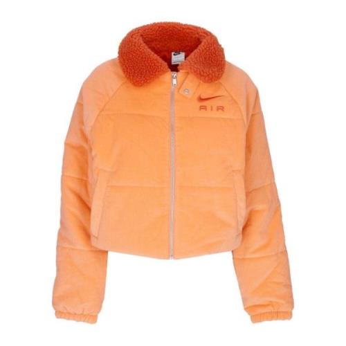 Ribfluwelen Winterjas Oranje Nike , Orange , Dames