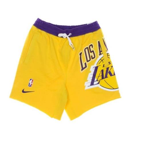 NBA Courtside Fleece Shorts Jubileumeditie Nike , Yellow , Heren