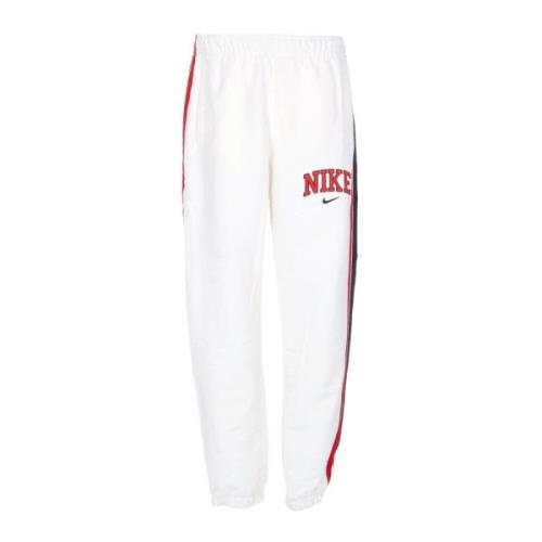 Retro Fleece Sportkleding Broek Nike , White , Heren