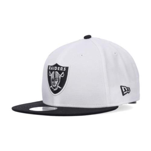 Las Vegas Raiders Witte Platte Klep Pet New Era , White , Heren