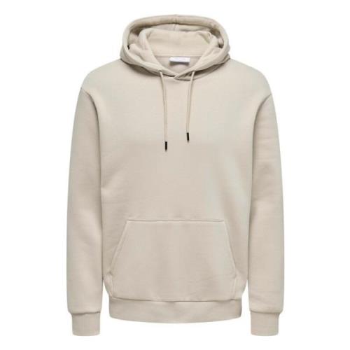 Hoodie Only & Sons , Beige , Heren