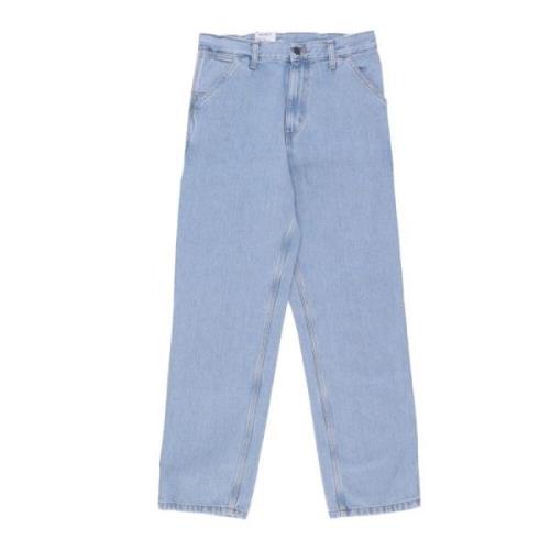 Blauwe Heavy Stone Gebleekte Straight Jeans Carhartt Wip , Blue , Here...