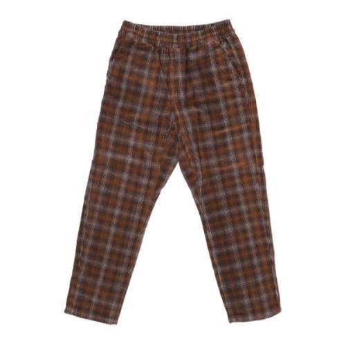 Geruite Lange Broek voor Mannen Carhartt Wip , Brown , Heren