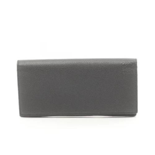 Pre-owned Leather wallets Loewe Pre-owned , Black , Heren