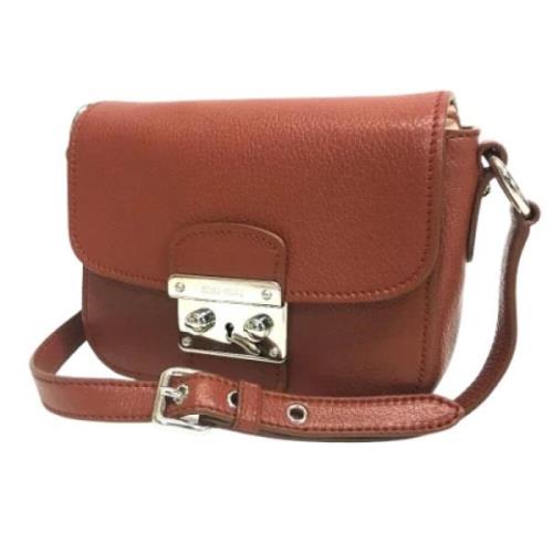 Pre-owned Leather shoulder-bags Miu Miu Pre-owned , Brown , Dames