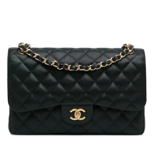 Pre-owned Leather shoulder-bags Chanel Vintage , Black , Dames