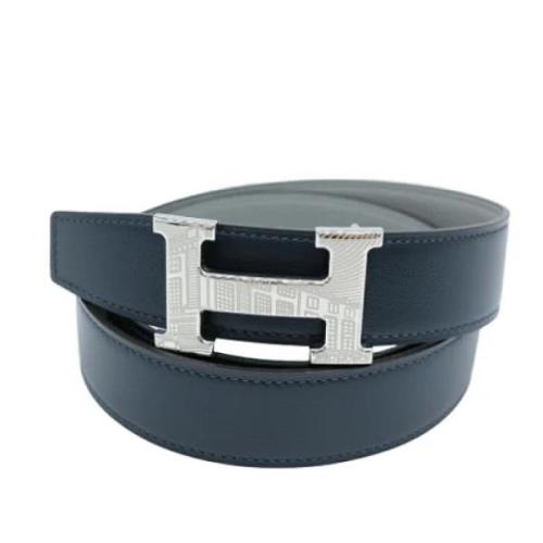 Pre-owned Leather belts Hermès Vintage , Blue , Dames