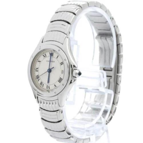 Pre-owned Stainless Steel watches Cartier Vintage , Gray , Dames