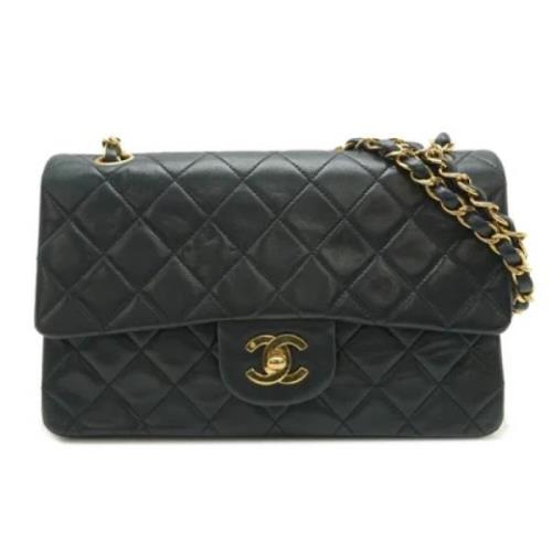 Pre-owned Leather chanel-bags Chanel Vintage , Black , Dames