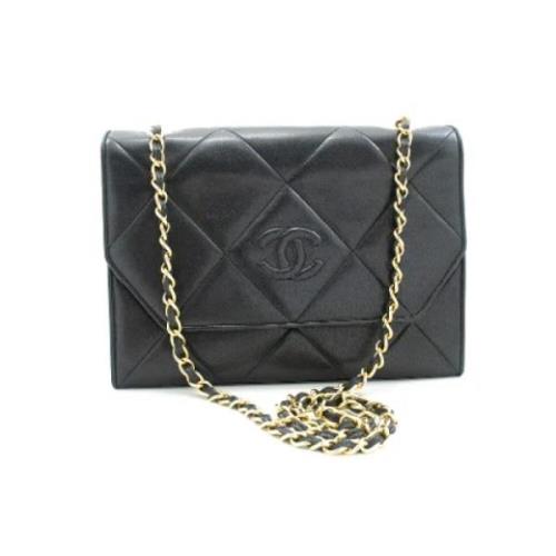 Pre-owned Leather chanel-bags Chanel Vintage , Black , Dames