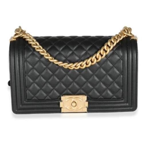 Pre-owned Leather chanel-bags Chanel Vintage , Black , Dames