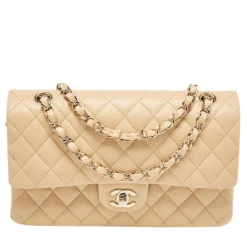 Pre-owned Leather chanel-bags Chanel Vintage , Beige , Dames